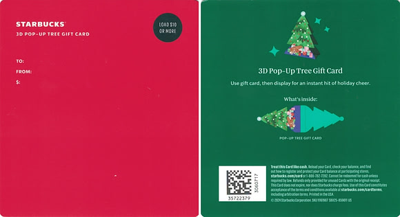 2024 CHRISTMAS 3D POP-UP TREE - BACKING