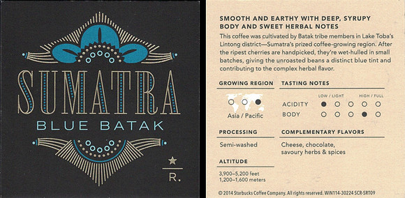 2014 SUMATRA BLUE BATAK