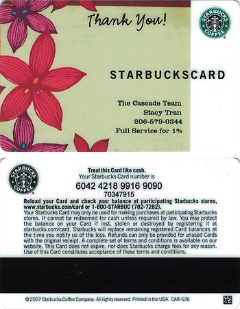 2007 6042 CUSTOMIZED - FLOWERS - THE CASCADE TEAM