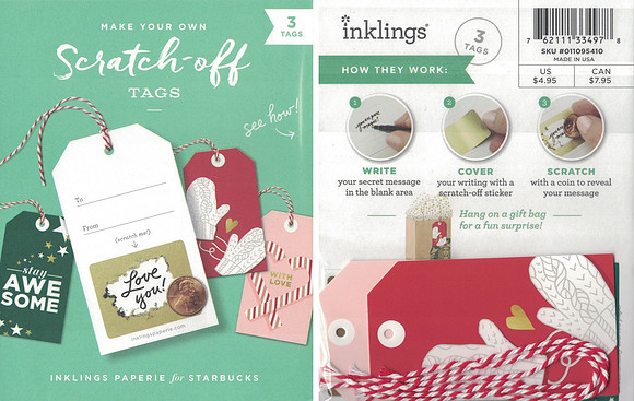 INKLINGS SCRATCH OFF GIFT TAGS