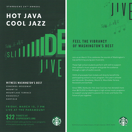 2018 HOT JAVA COOL JAZZ - CONCERT ADVERTISEMENT