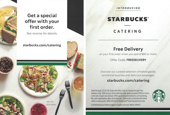 2018 CATERING - FREE DELIVERY OFFER