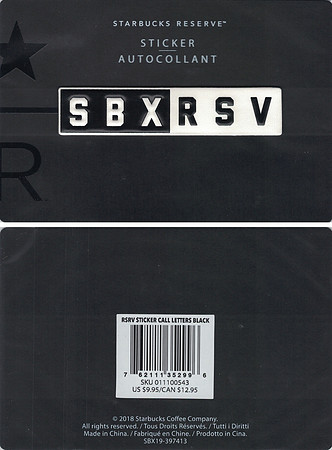 RESERVE STICKER - CALL LETTERS - 2018