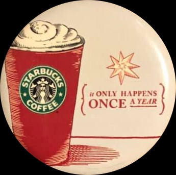 IT ONLY HAPPENS ONCE A YEAR - BUTTON