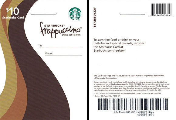 2013 FRAPPUCCINO - BACKING