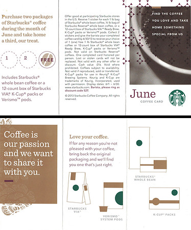 2013 JUNE COFFEE CARD - STICKER CARD