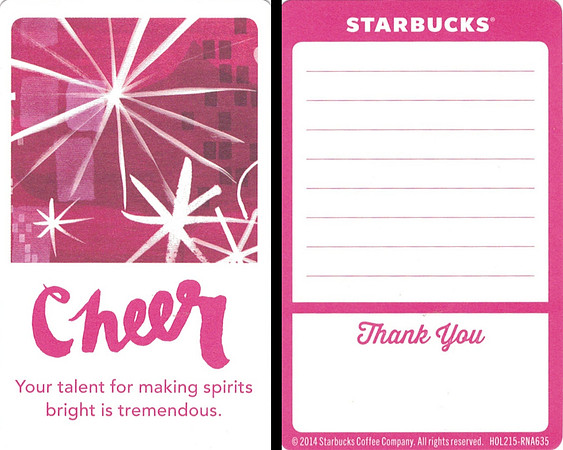2014 GREEN APRON CARD - CHEER