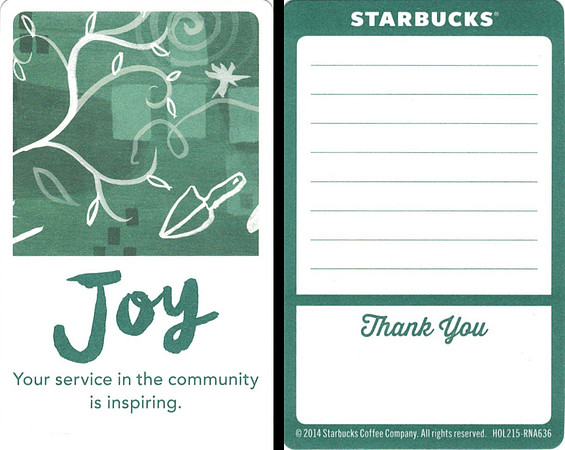 2014 GREEN APRON CARD - JOY