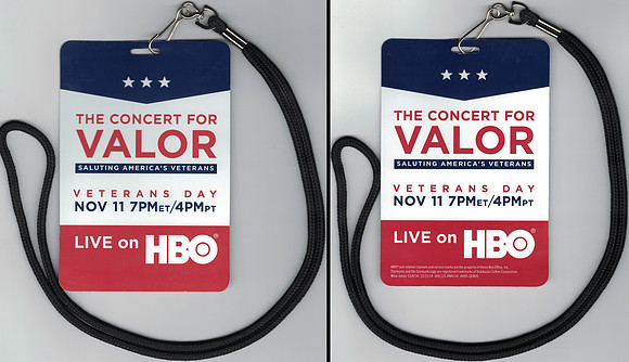 2014 THE CONCERT FOR VALOR - LANYARD