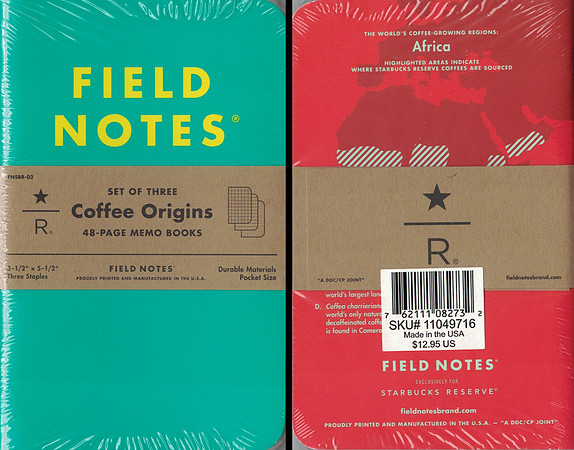 2015 FIELD NOTES - COFFEE ORIGINS (3-PACK) - SKU11049716