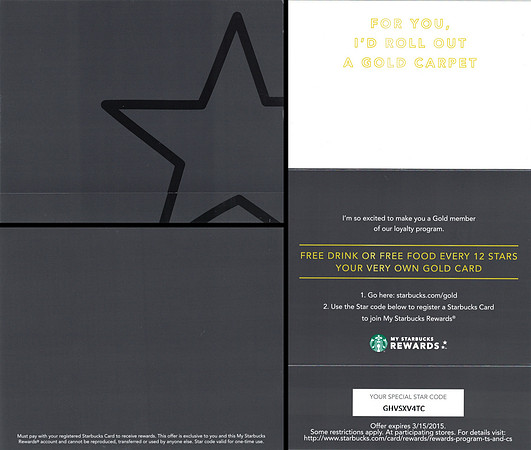 2015 REWARDS - FOR YOU, I'LL ROLL OUT A GOLD CARPET
