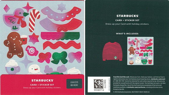 2023 CHRISTMAS STICKERS SET - STICKER BACKING