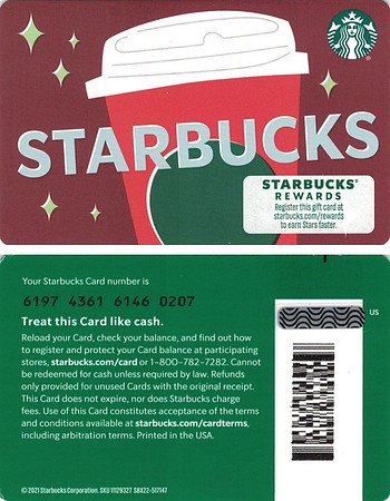 2021 6197 STARBUCKS RED CUP