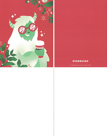2020 STARBUCKS FOR LIFE - GREETING CARD SET - YETI