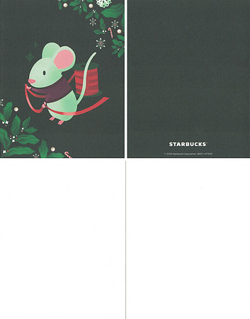 2020 STARBUCKS FOR LIFE - GREETING CARD SET - MOUSE