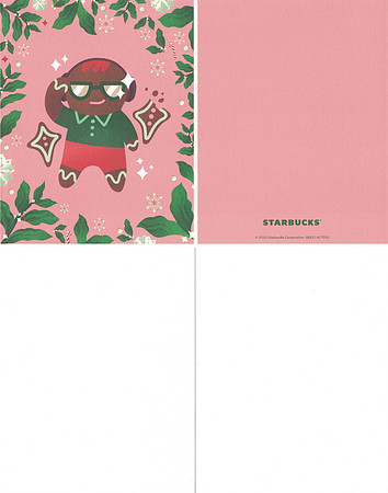 2020 STARBUCKS FOR LIFE - GREETING CARD SET - GINGERBREAD