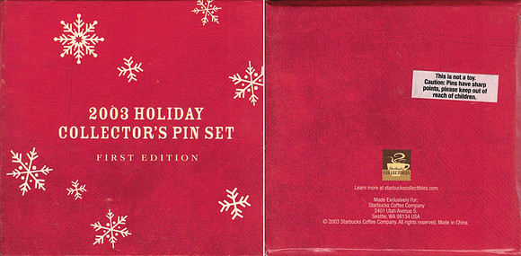 2003 HOLIDAY COLLECTOR'S PIN SET BOX - 1ST EDITION